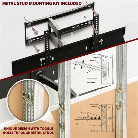 metal brackets for tv mounting|mount tv to metal studs.